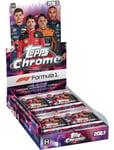 Topps Chrome Formel 1 Racing 2023 Hobby Booster Display Boks Topps Chrome Formel 1 Racing - Kortspill fra Outland