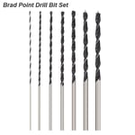 Jeu de forets à pointe Brad extra longs,localisateur central,torsion en acier au carbone,travail de calcul pour bois dur,contreplaqué,plastique,aluminium,300mm - Type Brad Point Drill Bit #A