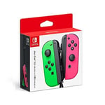 Paire De Manettes Joy-con Rose-vert Pour Switch - Nintendo - La Paire De Manettes