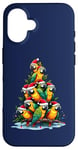 Coque pour iPhone 16 Parrot Christmas Tree Funny Polly Holiday