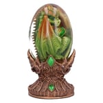 Nemesis Now Elemental Dragonlings – Figurine œuf de Dragon Vert de la Terre, résine, Vert, moulé dans la résine la Plus Fine, habilement Peint à la Main