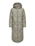 Onlnewtamara X-Long Quilted Coat Cc Otw Green ONLY