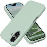 OitiYaa Liquid Silicone Case for iPhone 16 Plus Case,Full Body Protective Cover with 4 Layer Shockproof Structure, Soft Ultra Slim Phone Case with Anti-Scratch Microfiber Lining, 6.7", Mint Green