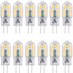 Lot de 12 ampoules LED G4 AC/DC 12 V 3 W G4 équivalentes à une lampe halogène de 30 W, à économie d'énergie, base à deux broches, incassables, angle