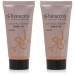 Benecos Natural Cosmetics - Maquillage Crémeux - Liquide - Mat - Végétalien - Miel (Lot de 2)