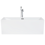 Baignoire Blanche en Acrylique 170 x 76 cm Rectangulaire Autoportante Style Mod