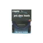 Klotz DMX 5 pin Neutrik XLR 3 pins wired Blå kabel PVC 1m