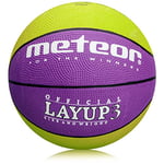 meteor Ballon de Basket-Ball - Taille Enfant Jeune, idéal pour l'entraînement et Le Plaisir - Gonflables Basketball Mini avec Surface antidérapante Layup