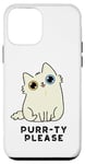 iPhone 12 mini Purr-ty Please Funny Cat Pun Case