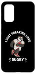 Coque pour Galaxy S20 Adorable panda Kawaii I Just Freaking Love Rugby Lover