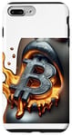 Coque pour iPhone 7 Plus/8 Plus Bitcoin Femme Chaud Feu Flamme Visage Féminin Meme