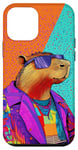 Coque pour iPhone 12 mini Capybara Fashion, joli pop art coloré