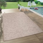 Tapis Intérieur & Extérieur Pour Salon Balcon Terrasse Tissé à Plat Beige 160x220 cm - Paco Home