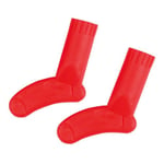 Protections Pony Point en plastique en forme de chaussette petite rouge - 1x2pcs