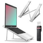 BHHB Laptop Stand, Notebook Stand 6 Levels Laptop Stand Height Adjustable, Laptop Stand Foldable and Ventilated Aluminium Laptop Stand, Compatible with MacBook, iPad and More 9~17 Inch Laptops