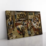 Big Box Art Pieter Bruegel The Elder The Country Brawl Canvas Wall Art Print Ready to Hang Picture, 76 x 50 cm (30 x 20 Inch), Multi-Coloured