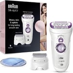 Braun Silk-épil 9 Epilator, for Long-Lasting Hair Removal with 40 Tweezers, Ele