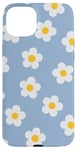 iPhone 15 Plus Light Blue Baby Blue Daisy Flower Aesthetic Daisies Floral Case