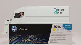 Genuine HP 304A Standard Laserjet Toner Cartridge - CC532A - Yellow