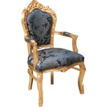 Fauteuil lit Fauteuil rembourré Fauteuil tapissé avec accoudoirs en bois Chaise de chambre 60X60X107 cm Style français Louis xvi