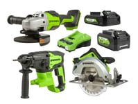 Greenworks 24V Saw Hammer Grind 3 Piece 2.0/4.0Ah Kit in Tools & Hardware > Power Tools > Saws > Circular Saws