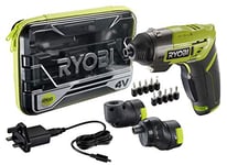 Ryobi ERGO-A2 4V Cordless Screwdriver Kit, Amazon Exclusive, Hyper Green, 1 Pack