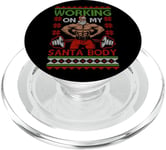 Ugly Christmas Gym "Working on my Santa Body" PopSockets PopGrip pour MagSafe