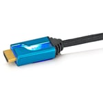 câble hdmi high speed with ethernet 3m00 rétro éclairé bleu pl-9015eu-b