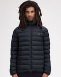 Fred Perry Mens Hooded Padded Jacket - Navy - Size 2XL