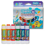 Little Brian Paint Sticks - Bath Paint Sticks, 6 Pack Paint Sticks, Bath Crayons, Kids Paint Pens Twist Up & Down, Mess-Free Painting, Easy-to-Use Paint Sticks, Easy Clean Up