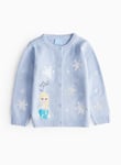 Disney Frozen Blue Knitted Elsa Detail Cardigan 1-2 years Years female