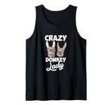 Crazy Donkey Lady Quote Funny Donkey Lover Farm Animal Tank Top