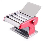 Noodle Maker, Pasta Machine Pasta Maker Machine Stainless Steel Pasta Roller With 3 Cut Press Blade Settings For Homemade Spaghetti Fettuccini Pasta Cutter (Color : Red, Size : 21.5X15.5X16C