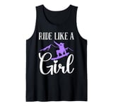 Snowboarding RIDE LIKE A GIRL Funny Snowboard Girl Tank Top