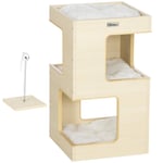 Cat Cave 3-Leder Cat Cabinet Kudde Indoor Cat House Cat House Toy Ek 34X34X60 Cm