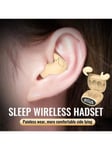 1 kpl Khaki Ultra-ohuet langattomat Sleep-kuulokkeet, pitkät valmiustilassa olevat langattomat nappikuulokkeet, piilotetut matalabassokaiutinkuulokkeet, Ios-/apple-iphone-/android-peliin sopivat, alhainen viive, kahden mikrofonin melunvaimennus unikuulokk