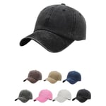 Aomig Casquette de Baseball, Style Rétro Ancien Anti-Soleil Baseball Cap, Homme Femme été Unisexe Réglable Casquettes Sport Extérieur Sunhat Chapeau(Noir)