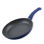 Tasty Everyday Frying Pan, Non-Stick Saucepan with Handle, Frypan with Non-Stick Coating, Saute Saucepan for all Stoves incl. Induction, Dishwasher Safe, Diameter Ø 24 cm, Colours: Grey & Blue