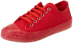 Love Moschino Femme Sneakers Recycle Chaussure de Piste d'athltisme, Rouge, 37 EU