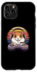 Coque pour iPhone 11 Pro Gamer Hamster Jeu vidéo de style rétro pour enfants et adolescents