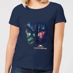 T-Shirt Femme Marvel - Thor Ragnarok - Visage Divisé de Hulk - Bleu Marine - XXL