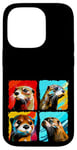 iPhone 14 Pro Otter Pop Art Colorful Drawing Painting Case