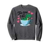 Tea Rex T-Rex Funny Tee For Tea Lovers Drinkers And Dinosaur Sweatshirt