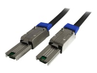 Startech.Com 1M External Mini Sas Cable - Serial Attached Scsi Sff-8088 To Sff-8088 - 2X Sff-8088 (M) - 1 Meter, Black (Isas88881) - Sas Ekstern Kabel - Taa-Samsvar - Sas 6Gbit/S - 4-Spors - 26-Pin 4X Shielded Mini Multilane Sas (Sff-8088) (P) Til 2