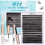 Lash  Extension  Kit - Individual  Eyelashes  with  Bond  and  Seal - 320  Lash