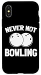 Coque pour iPhone X/XS Jeu De Bowling Quilles - Joueur Boule Bowling