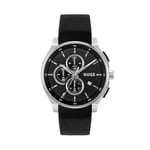 BOSS Chronograph Quartz Watch for Men Peak 2.0 Collection with Black Leather Strap - 1514188