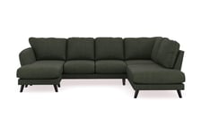 Trend Lyx U-Sofa med Divan Venstre - U-sofa Grønn