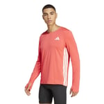 Adidas Adizero L LS Tee - Rød T-skjorte til Herre, Str. M for Optimal Komfort og Ytelse