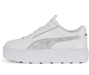 New Womens Puma Karmen Rebelle Sneaker Trainers White / Silver Size UK 6 RRP£69.